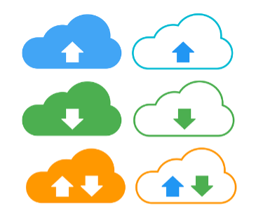 The concept of cloud storage illustrated diagrammatically.