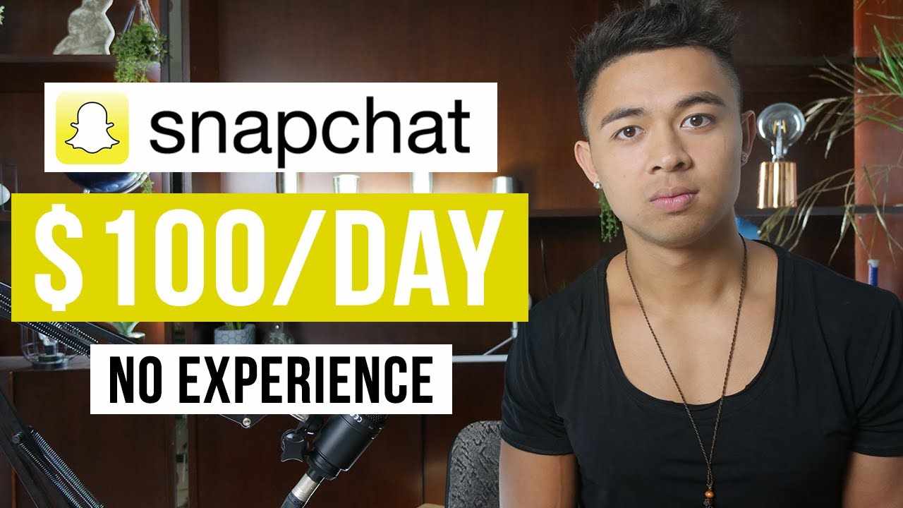 Image text; "How to Make $100/day with Snapchat and No Experience".