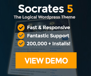 Image is Socrates Theme sales banner