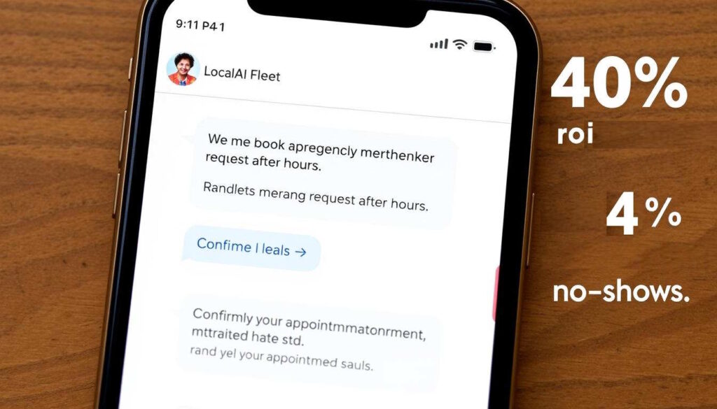 LocalAI Fleet dental clinic implementation showing appointment booking