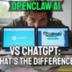 Text: OpenClaw AI vs ChatGPT What’s the Difference.