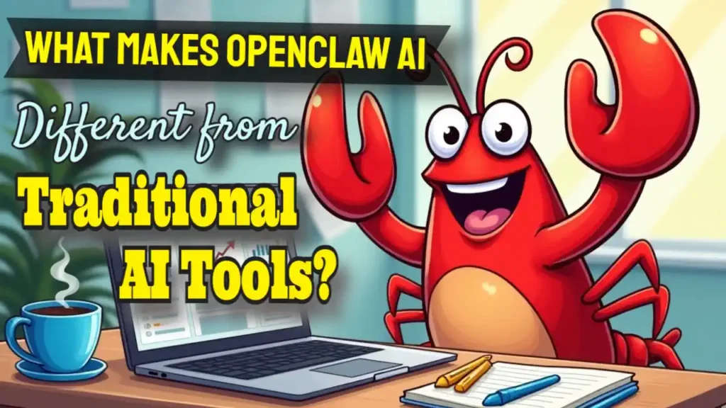 Text: What Makes OpenClaw AI Different from Traditional AI Tools.