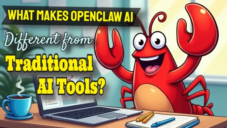 Text: What Makes OpenClaw AI Different from Traditional AI Tools.