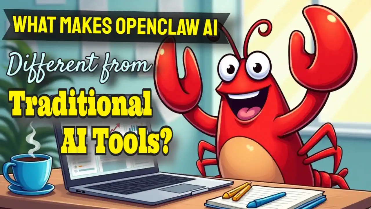 Text: What Makes OpenClaw AI Different from Traditional AI Tools.