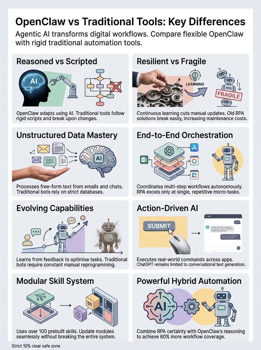 OpenClaw vs Traditional Tools: Key Differences Explained OpenClaw vs Traditional Tools: Key Differences Explained